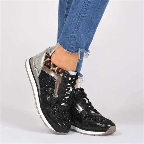 sneakers dames michael kors glitter|michael kors embellished sneakers.